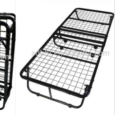 Twin Size Metal Iron Folding Camp Bed for Living Room Design and Mail Packing Y