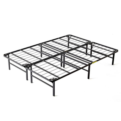 King House Bedroom Metal Platform Bed Frame with Smart Base in Coastal Design Style