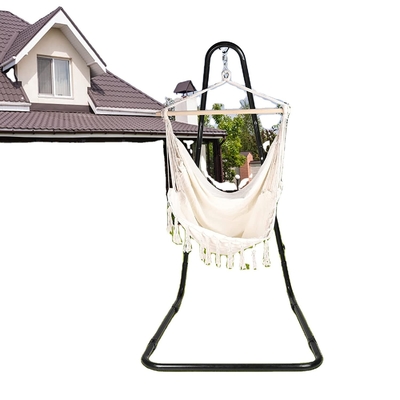 Customized Color Adjustable Metal Curved Hammock Chair Swing Stand for Outdoor Indoor