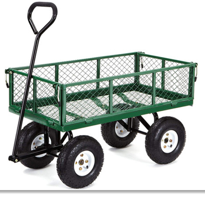 86*46*85cm Dimension Steel Mesh Garden Folding Utility Wagon for Convenient Transport