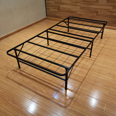Black Steel Wire Folding Single Bed Base with Convenient Foldability