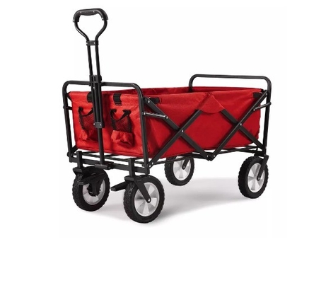 Easy Maneuvering Outdoor Folding Wagon Non Rusting Foldable Garden Cart