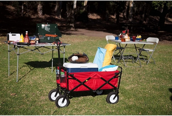 Green Four-wheel Steel Custom Logo Outbiard Cart Folding Trolley with High Durability