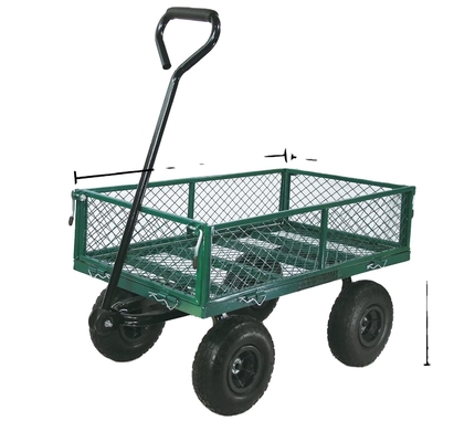 Sturdy Outdoor Gardening Trolley with Mesh Structure and Heavy Duty Construction