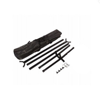 Modern Double Cotton Hammock with Portable Steel Stand Relax and Unwind Anywhere