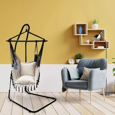 Adjustable Metal Curved Hammock Chair Swing Stand for Hanging Chairs in Modern Design