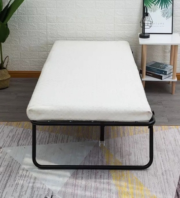 Effortlessly Store Our Folding Bed with Memory Foam Mattress and Portable Metal Frame