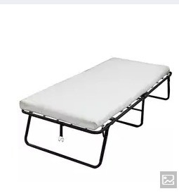 Effortlessly Store Our Folding Bed with Memory Foam Mattress and Portable Metal Frame