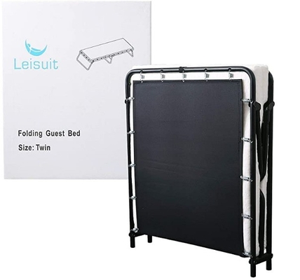 Effortlessly Store Our Folding Bed with Memory Foam Mattress and Portable Metal Frame
