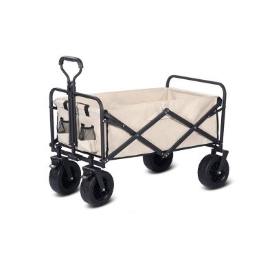 Big Wheels Garden Camping Wagon with Stainless Steel Material and Easy Folding Design