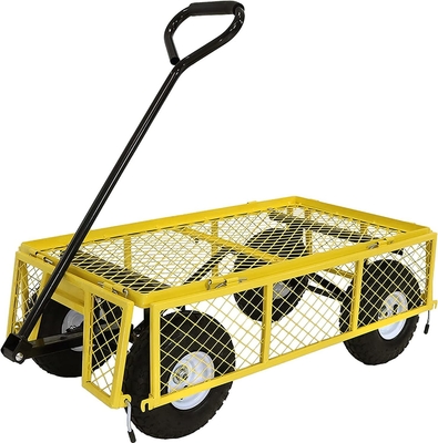 250KGS Capacity Folding Steel Outdoor Beach Mesh Wagon for Garden Tools Qingdao Port