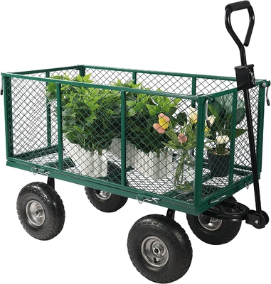 250KGS Capacity Folding Steel Outdoor Beach Mesh Wagon for Garden Tools Qingdao Port