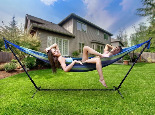 300LBS Double Hammock With Steel Stand For Port of Loading Qingdao
