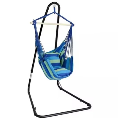 Outdoor Folding Double Hammock Stand with Customized Color and Easy Collapsible Design