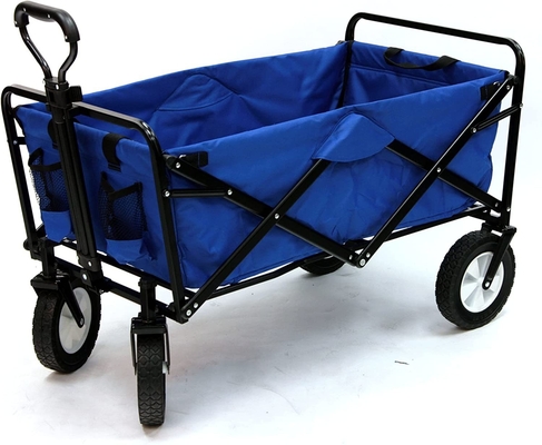 Qingdao Port Heavy-Duty Iron Frame Fabric Camping Trolley Folding Wagon