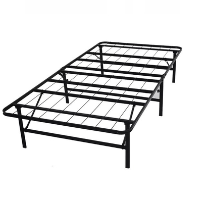 Metal Foldable Bed Frame for Small Double Adults in Simple Hotel and Easy Assembling