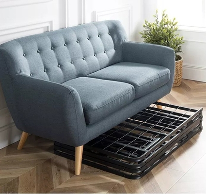 Metal Foldable Bed Frame for Small Double Adults in Simple Hotel and Easy Assembling