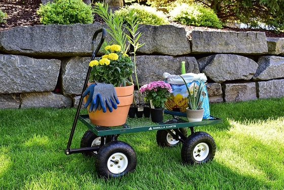 Four-wheel Heavy Duty Folding Cleaning Garden Wagon Cart for Tools