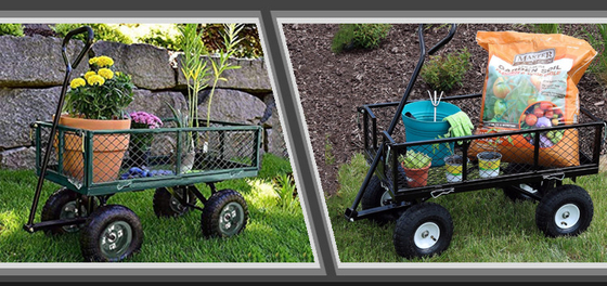 Four-wheel Heavy Duty Folding Cleaning Garden Wagon Cart for Tools