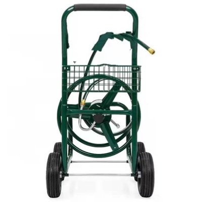 Green Garden Planting Hose Reel Cart for Outdoor Yard Watering Solution