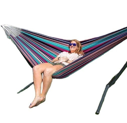 Modern Design Style Double Hammock Stand for Outdoor Swing Bed and Camping Adventures