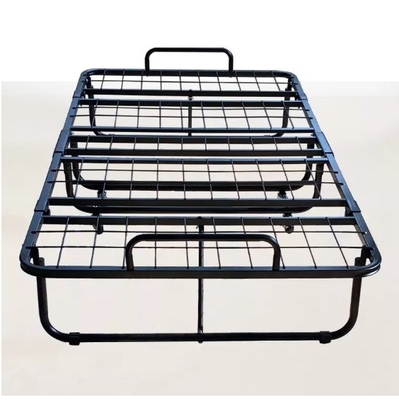Full size metal folding camp bed rollaway iron bed with mail packing Y and black