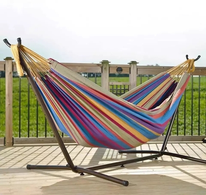 Enjoy Your Leisure Time with Portable Standing Hammock Chair and Double Hammock Stand