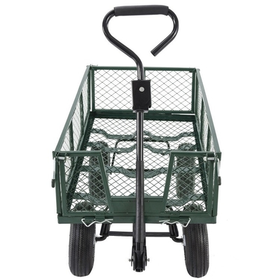 Four-Wheel Iron Garden Mesh Car Heavy Duty and Foldable with Foldable Construction