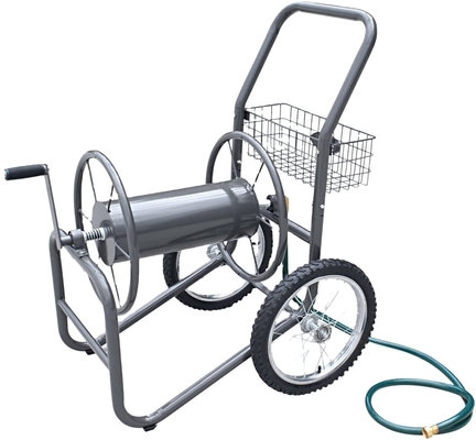 Conveniently Store and Transport Tools with 19LBS Metal Garden Water Hose Reel Cart