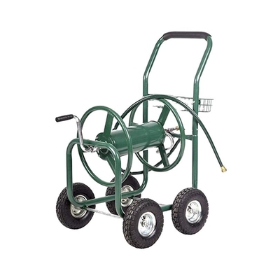 Conveniently Store and Transport Tools with 19LBS Metal Garden Water Hose Reel Cart