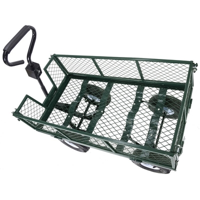 Qingdao Port Loading Heavy Duty Lawn Garden Yard Trolley Wagon Cart with Outdoor Design