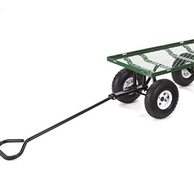 Qingdao Port Loading Heavy Duty Lawn Garden Yard Trolley Wagon Cart with Outdoor Design