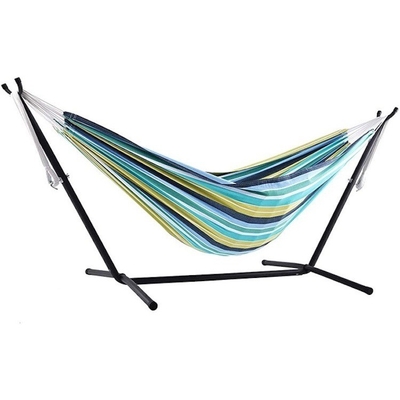 15.7LBS Canvas Hammock With Stand for Outdoor Activity and Relaxation