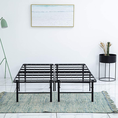 Effortless Removal Metal Frame Mattress Foundation Box for Queen Platform Bed Upgrade