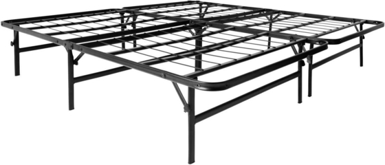 Effortless Removal Metal Frame Mattress Foundation Box for Queen Platform Bed Upgrade