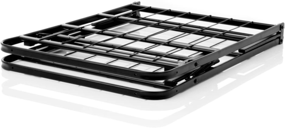 Black Metal Foldable Boxspring Set Room Folding Bed Frame For Hotel