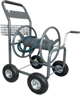 Easy-to- Heavy Duty Portable Garden Lawn Water Hose Reel Storage Cart with Four-wheel