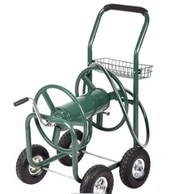 Four-wheel Outdoor Heavy Duty Garden Yard Planting Water Hose Reel Cart With Soft Hose