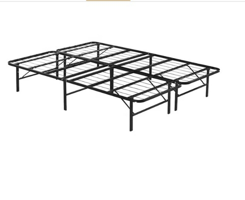 Black Metal Bed in Bedroom Furniture with Folding Single Design at Affordable