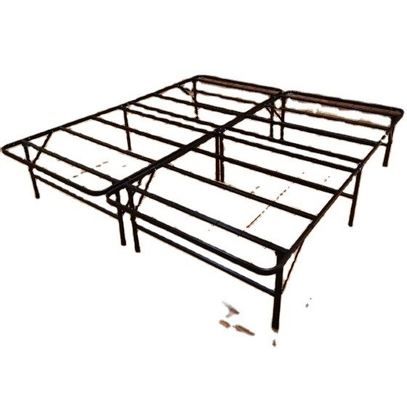 Coastal Style King Iron Frame Bed with Simple and Strong Folding Design in Mail Packing
