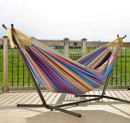 Portable Double Hammock Stand with 300LBS Weight Limit and Easy Collapsible Design
