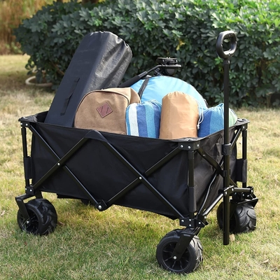 Portable Iron Folding Trolley Trailer for Outdoor Camping and Multi-purpose Tool Cart