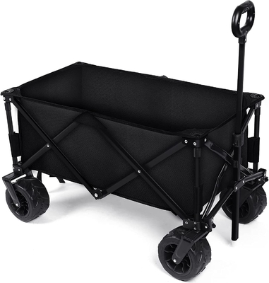 Outdoor Heavy Duty Iron Wagon Utility Folding Cart for Shopping and Camping Supplies
