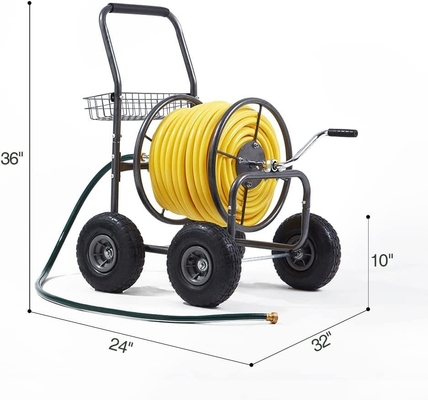 Qingdao Port Outdoor Heavy Duty Garden Yard Planting Water Hose Reel Cart with Soft Hose
