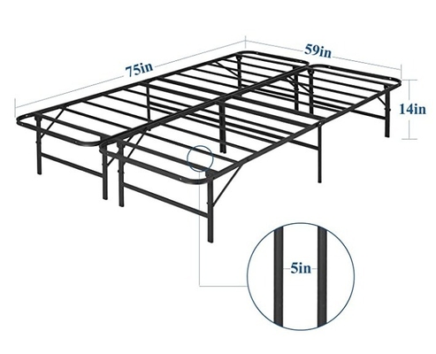 Home Bed Metal Folding Single Bed Frame for Bedroom and Office Easy to Store