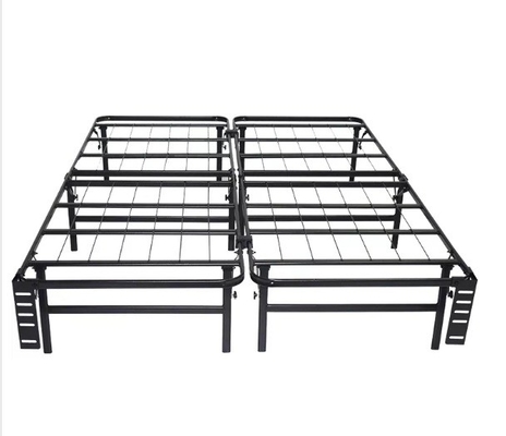 Strong Structure Modern and Strong Simple Folding King Iron Frame Bed with Customized Logo