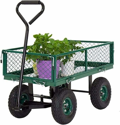 Qingdao Port Loading Lawn Garden Trolley Wagon Cart with Multi-Functional Design