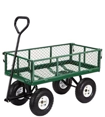 Qingdao Port Loading Lawn Garden Trolley Wagon Cart with Multi-Functional Design