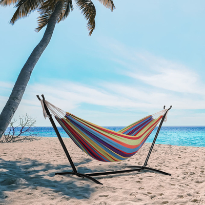 Outdoor Activity Canvas Hammock Stand for Easy Collapsible Setup and Relaxation
