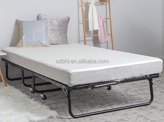 Get a Good Night's Sleep with Our Single Folding Bed Guest Bed and Mattress on Wheels